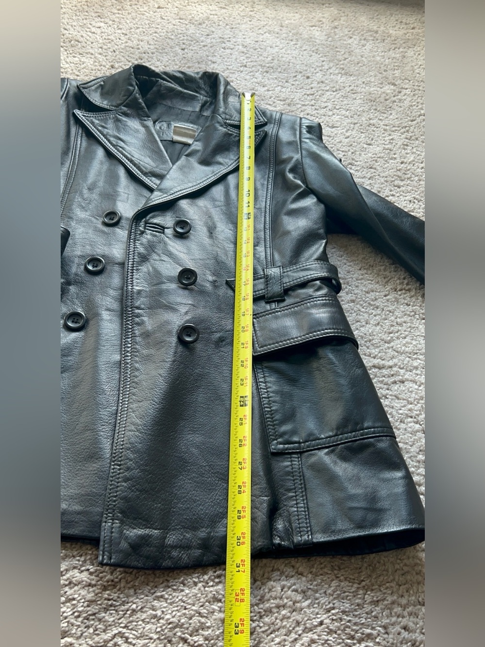 Vintage The Leather Ranch - Le Ranch Du Cuir Leather Women’s Coat Size 2 - Picture 8 of 16